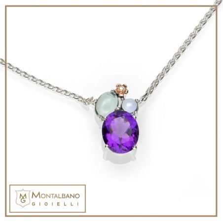 Collana Positano pietra ovale